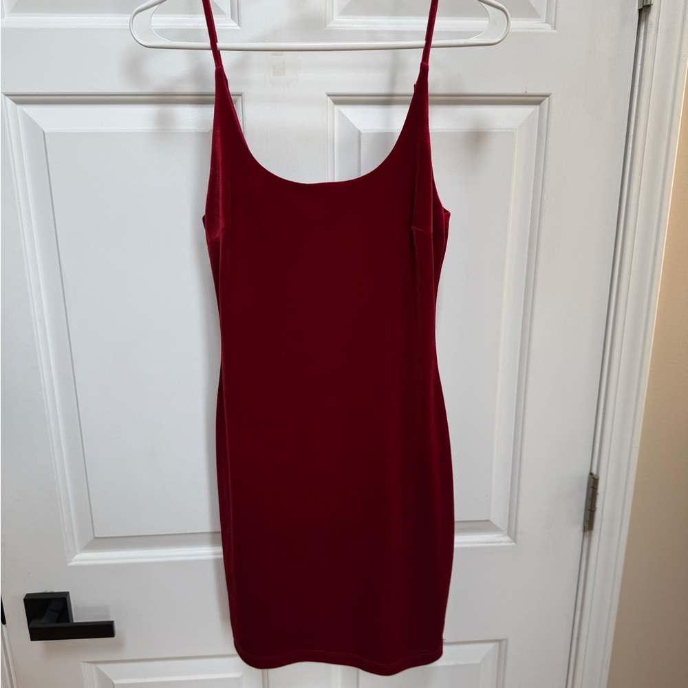 AKIRA Red Velvet Mini Dress